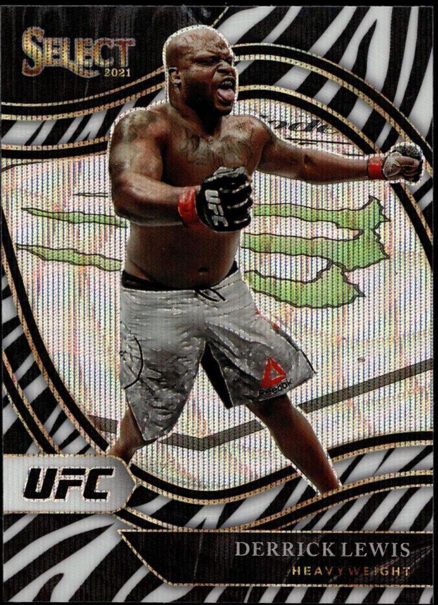 Derrick Lewis 2021 Panini Select UFC Octagonside #269 Zebra