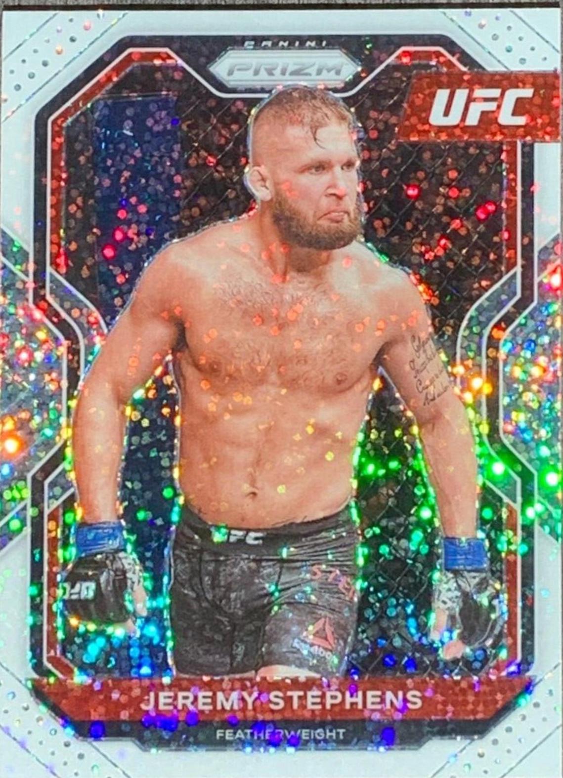 Jeremy Stephens 2021 Panini Prizm UFC Base #54 White Sparkle