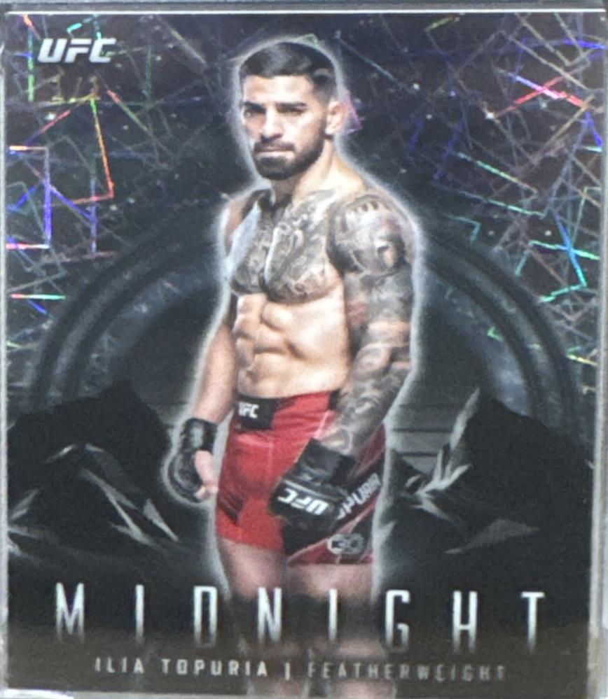 Ilia Topuria 2024 Topps Midnight UFC Base #82 Black Light