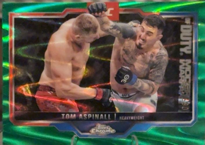 Tom Aspinall 2025 Topps Chrome UFC Base #146 Green Wave