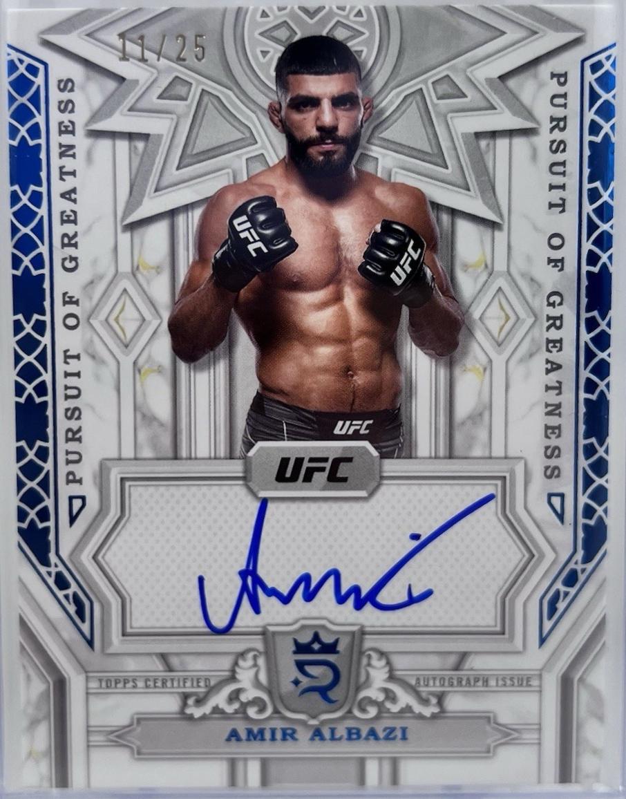 Amir Albazi 2024 Topps Royalty UFC Pursuit of Greatness Autographs #PGS-AAI Green