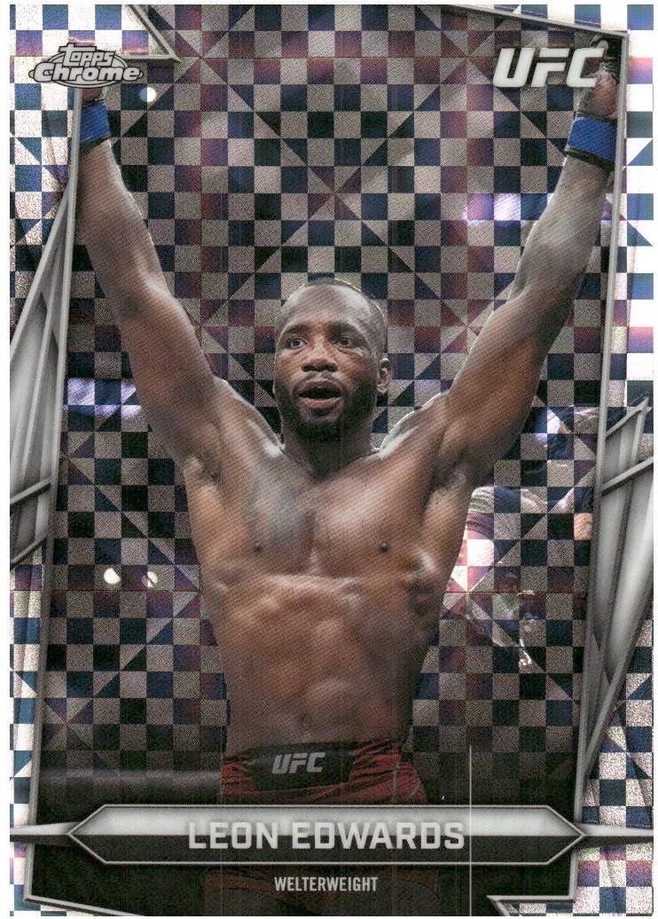 Leon Edwards 2026 Topps Chrome UFC Base #6 X-fractor