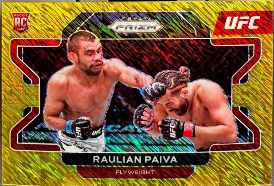 Raulian Paiva 2022 Panini Prizm UFC Base #10 Gold Shimmer
