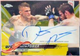 Dustin Poirier 2018 Topps Chrome UFC Fighter Autographs #FA-DP Gold
