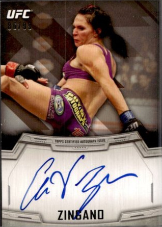 Cat Zingano 2014 Topps UFC Knockout Autographs #KA-CZ Mat Stock