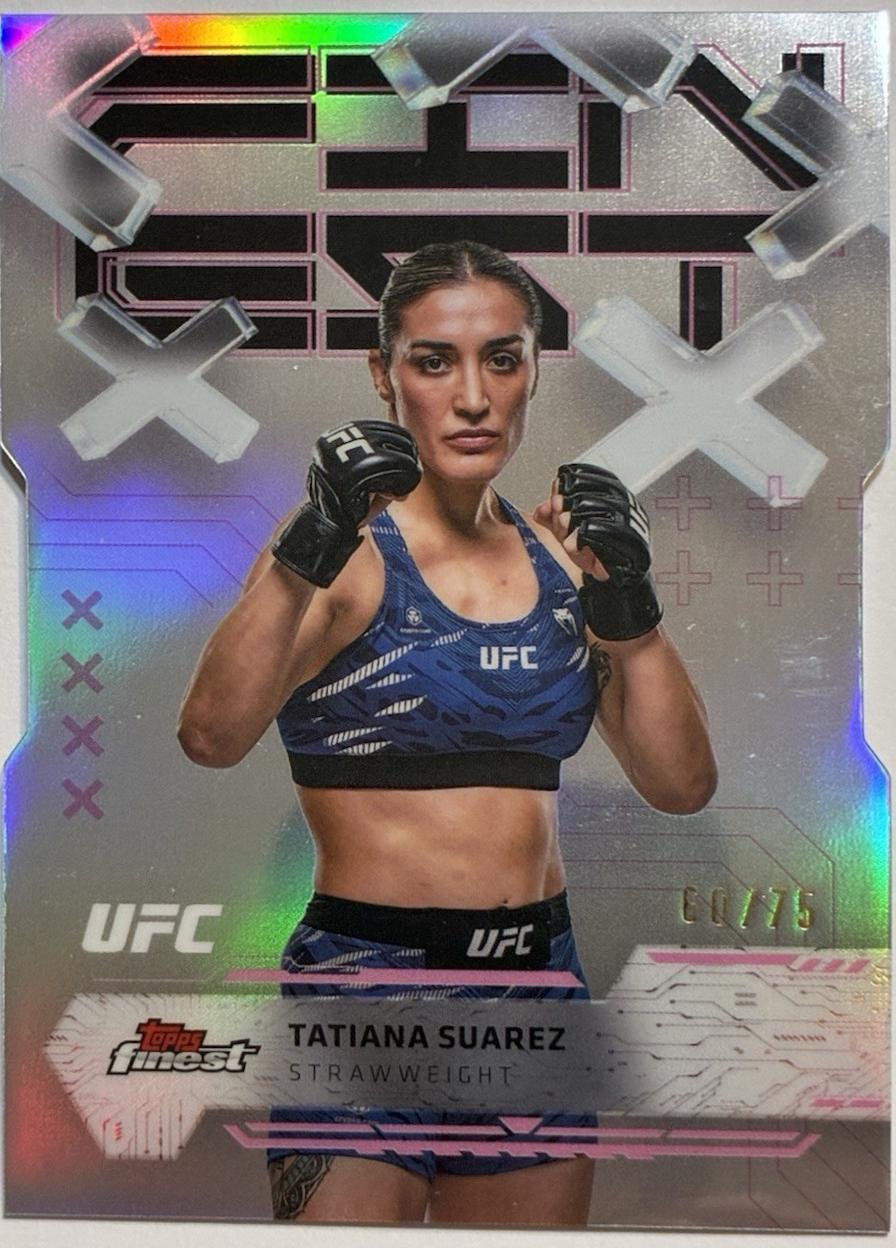 Tatiana Suarez 2025 Topps Finest UFC Base Common #16 Die-Cut Refractor