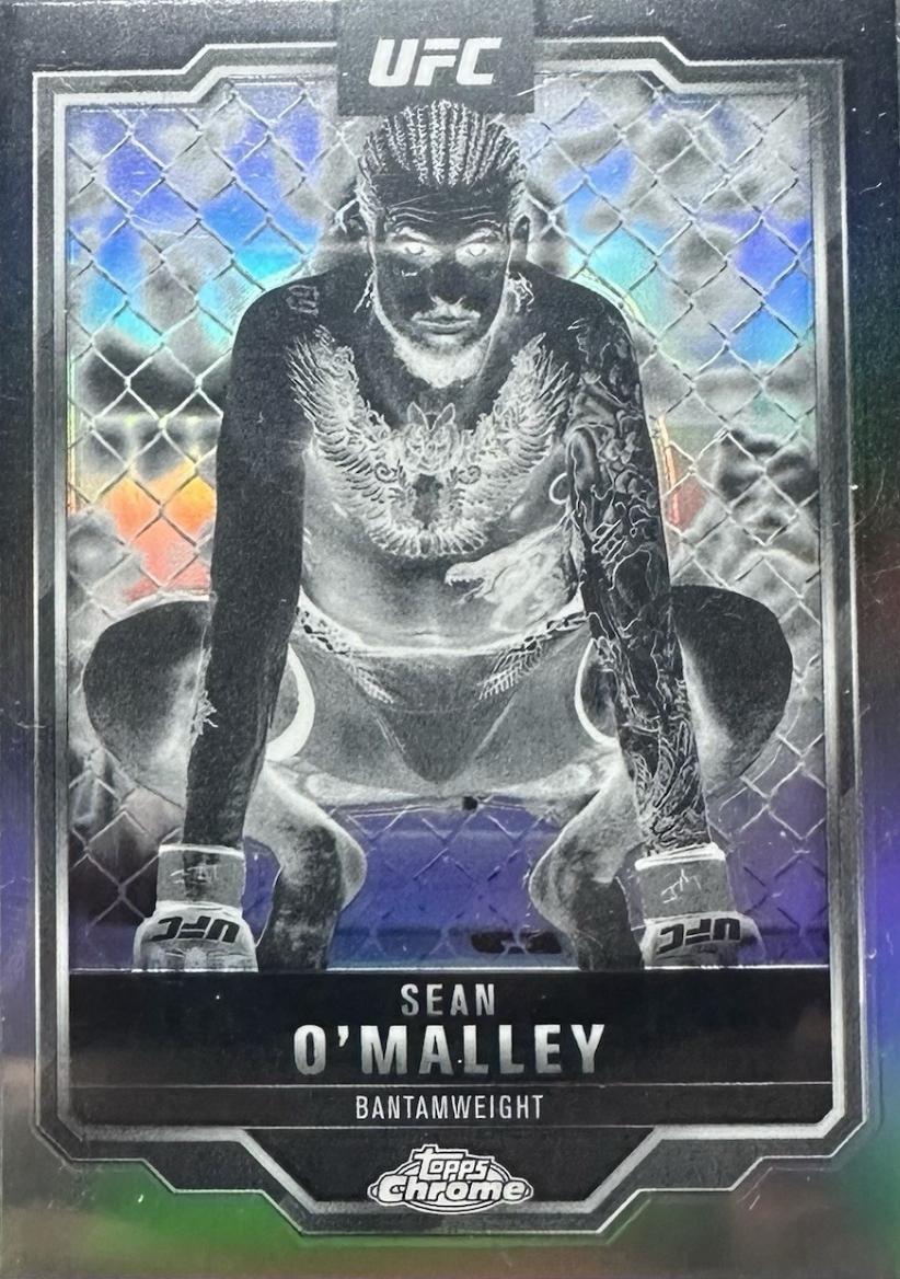 Sean O'Malley 2025 Topps Chrome UFC Base #1 Negative Refractor