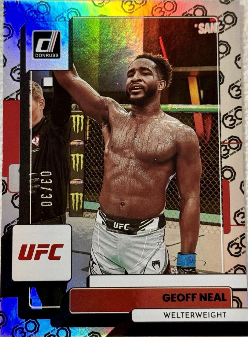 Geoff Neal 2023 Panini Donruss UFC Base #200 30th Anniversary