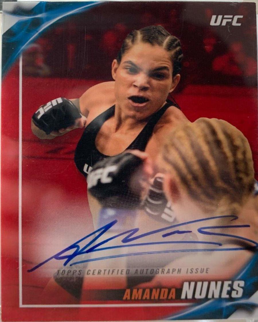 Amanda Nunes 2019 Topps UFC Knockout Knockout Autographs #KA-AN Red