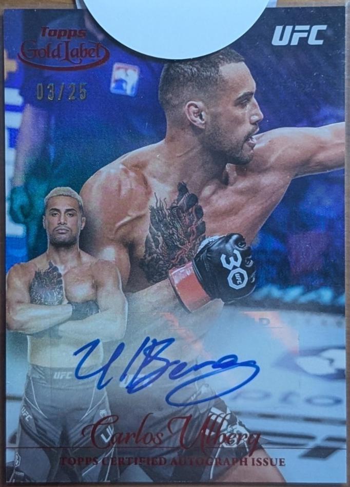 Carlos Ulberg 2024 Topps Gold Label UFC Gold Label Autographs #GLA-CUL Red