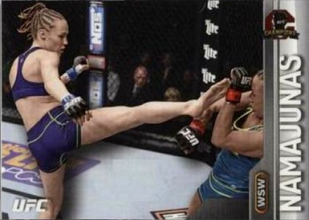Rose Namajunas 2015 Topps UFC Champions Base #113 Red