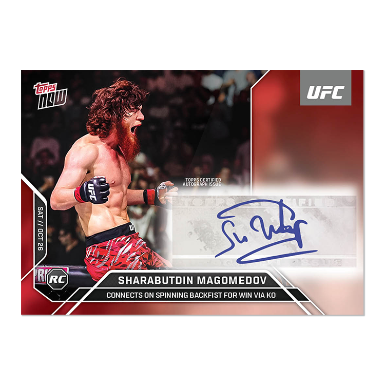 Shara Magomedov Topps Now UFC Autographs #29 Red