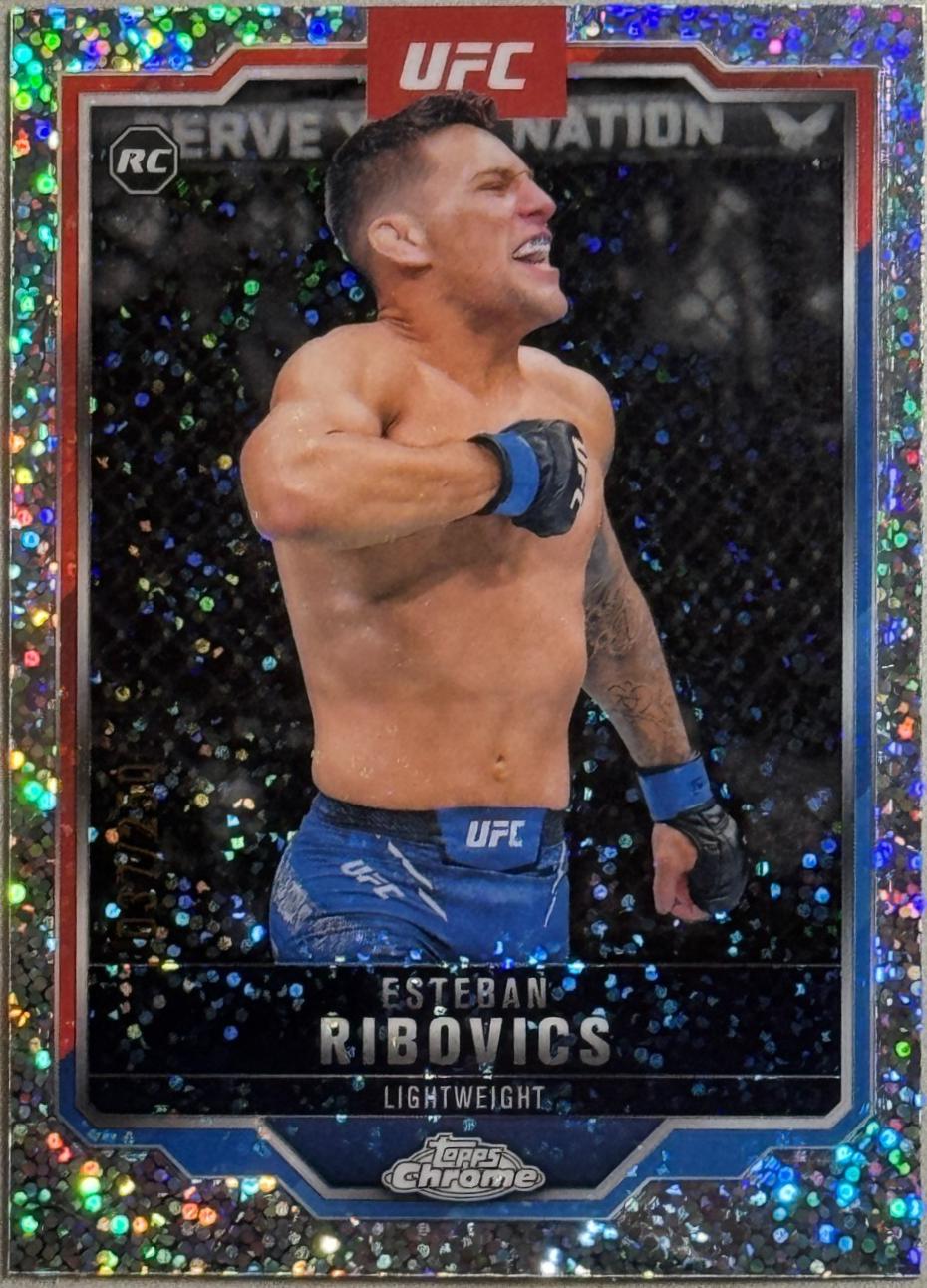 Esteban Ribovics 2025 Topps Chrome UFC Base #75 Speckle Refractor