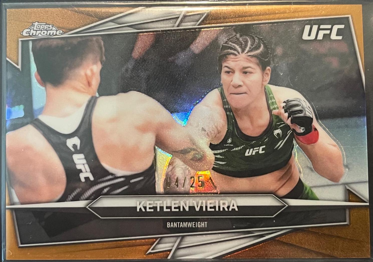 Ketlen Vieira 2026 Topps Chrome UFC Base #198 Orange Refractor
