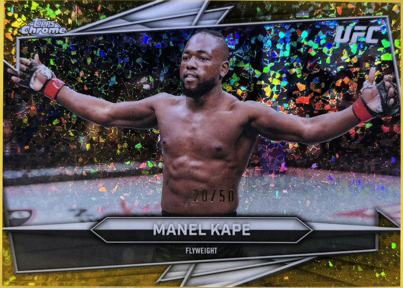 Manel Kape 2026 Topps Chrome UFC Base #147 Gold Mini Diamonds Refractor