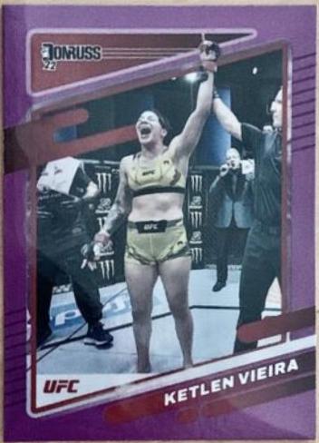 Ketlen Vieira 2022 Panini Donruss UFC Base #129 Purple Flood