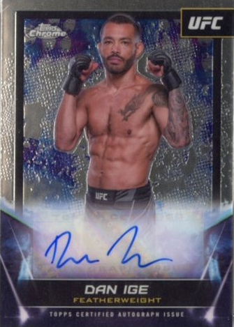 Dan Ige 2024 Topps Chrome UFC UFC Signatures #FNA-DIG Orange Refractor