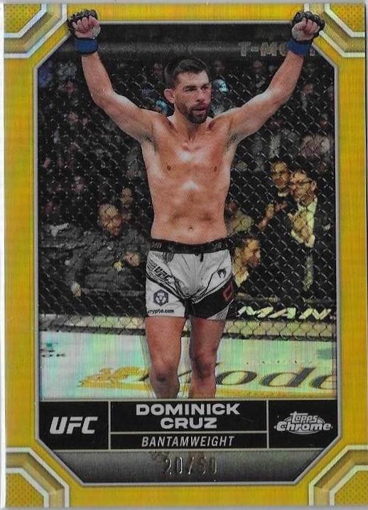 Dominick Cruz 2024 Topps Chrome UFC Base #60 Gold Refractor