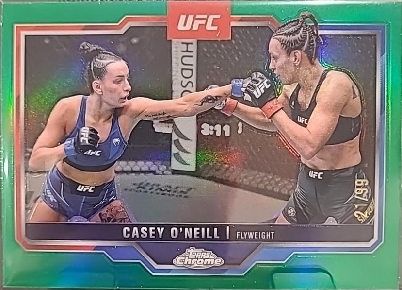 Casey O'Neill 2025 Topps Chrome UFC Base #133 Green Refractor