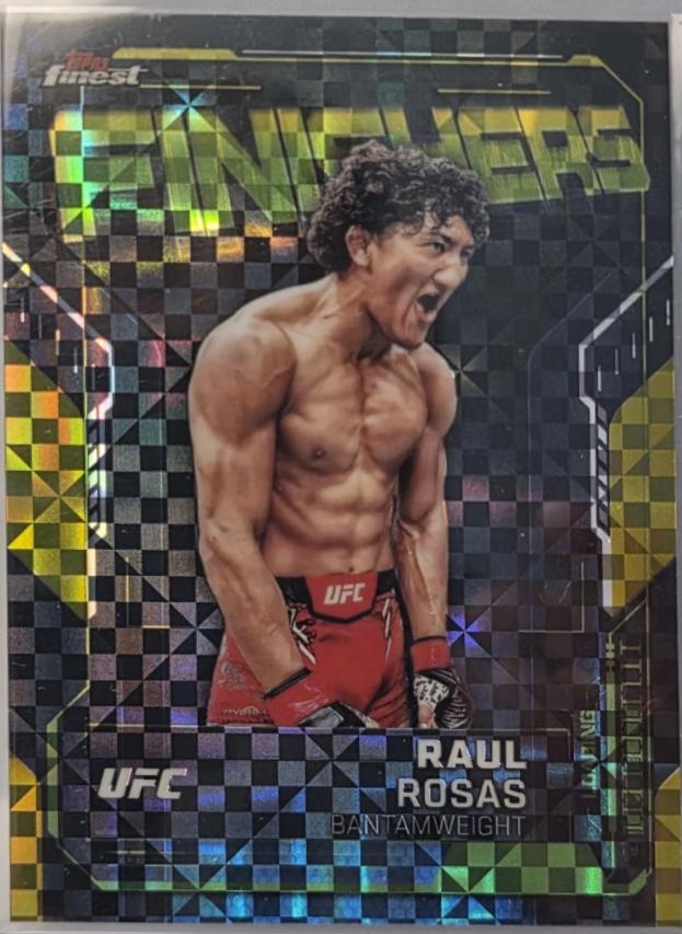 Raul Rosas 2025 Topps Finest UFC Finishers #FN-14 Checkerboard Refractor
