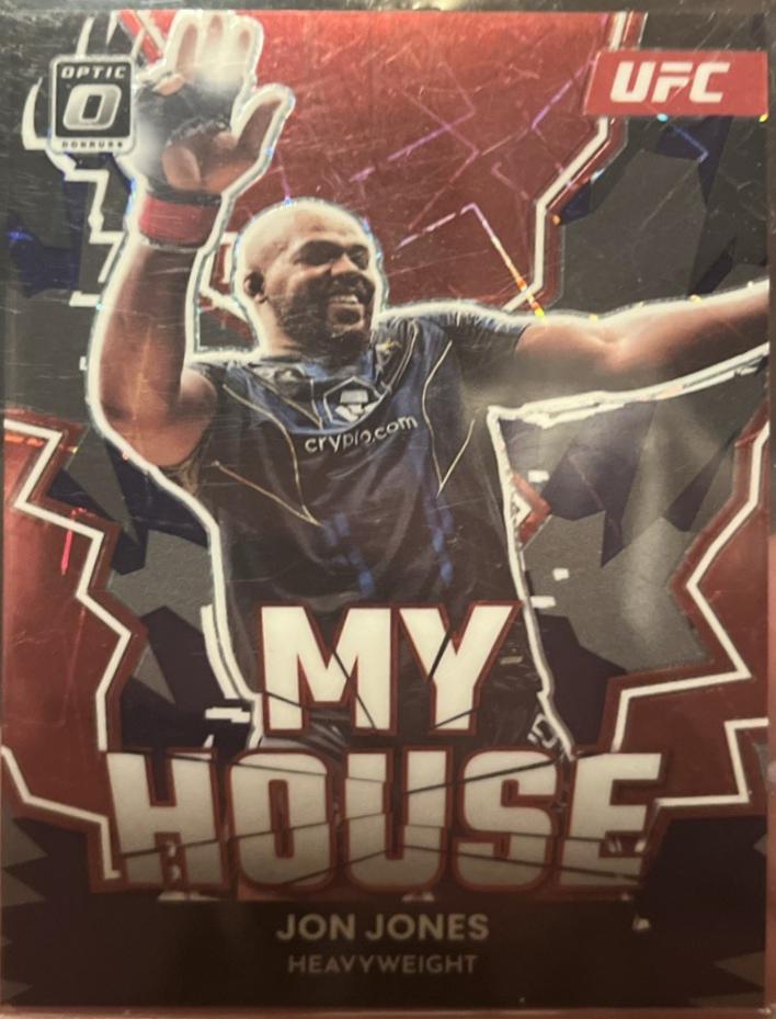 Jon Jones 2023 Panini Donruss Optic UFC My House #17 Purple Velocity