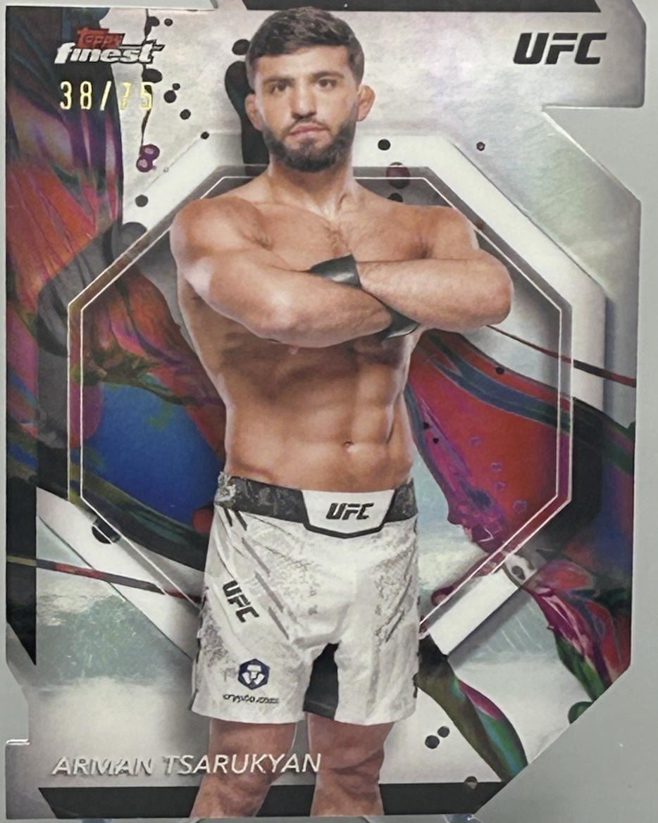 Arman Tsarukyan 2024 Topps Finest UFC Base Common #92 Die-Cut Refractor