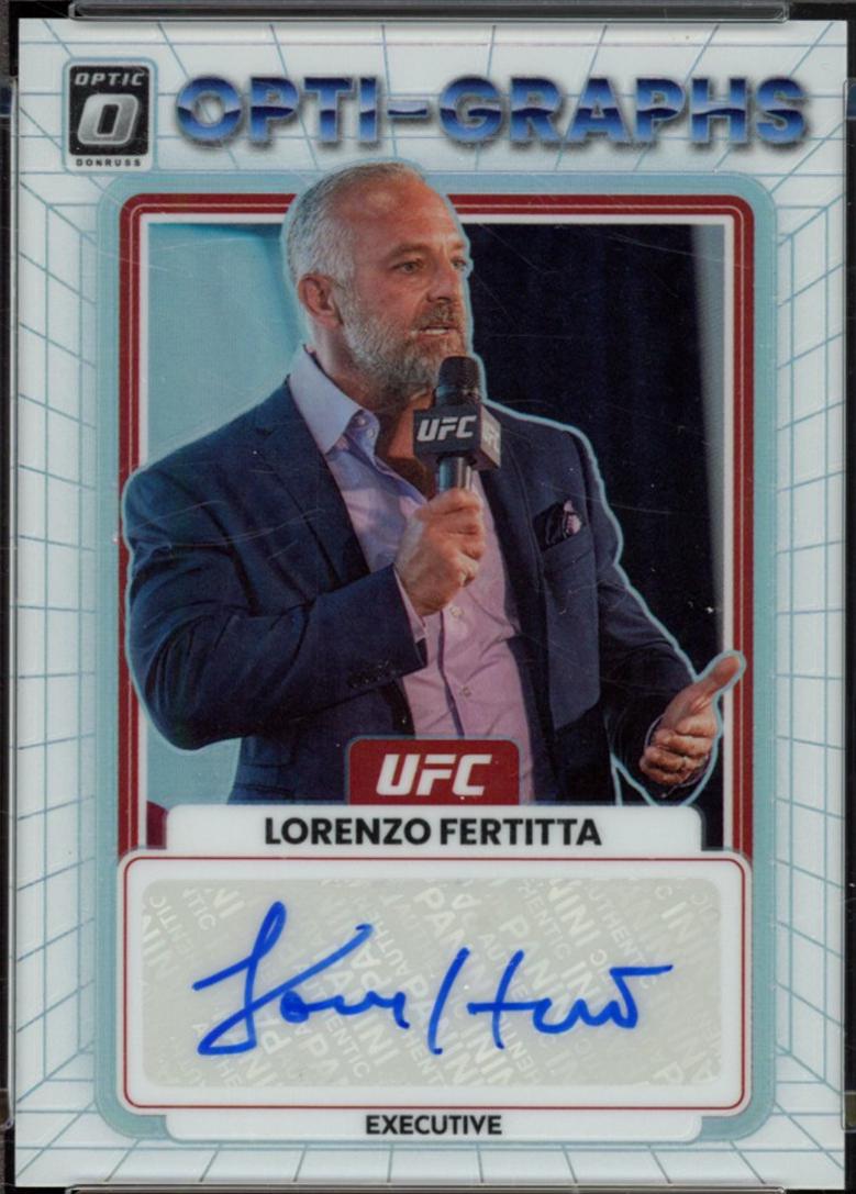 Lorenzo Fertitta 2023 Panini Donruss Optic UFC Opti-Graphs #5 Green Autograph