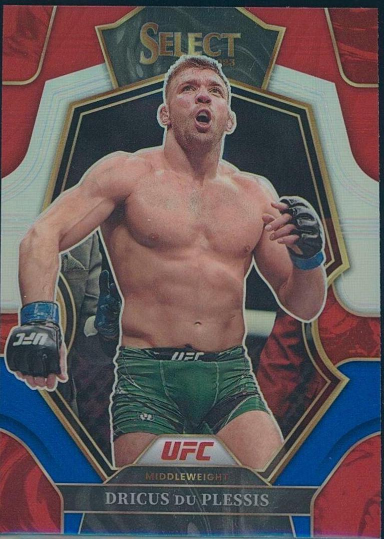 Dricus Du Plessis 2023 Panini Select UFC Premier Level #142 Red Blue Prizm