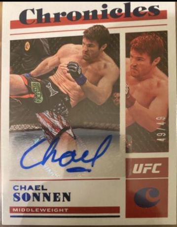 Chael Sonnen 2023 Panini Chronicles UFC Chronicles Signatures #10 Blue