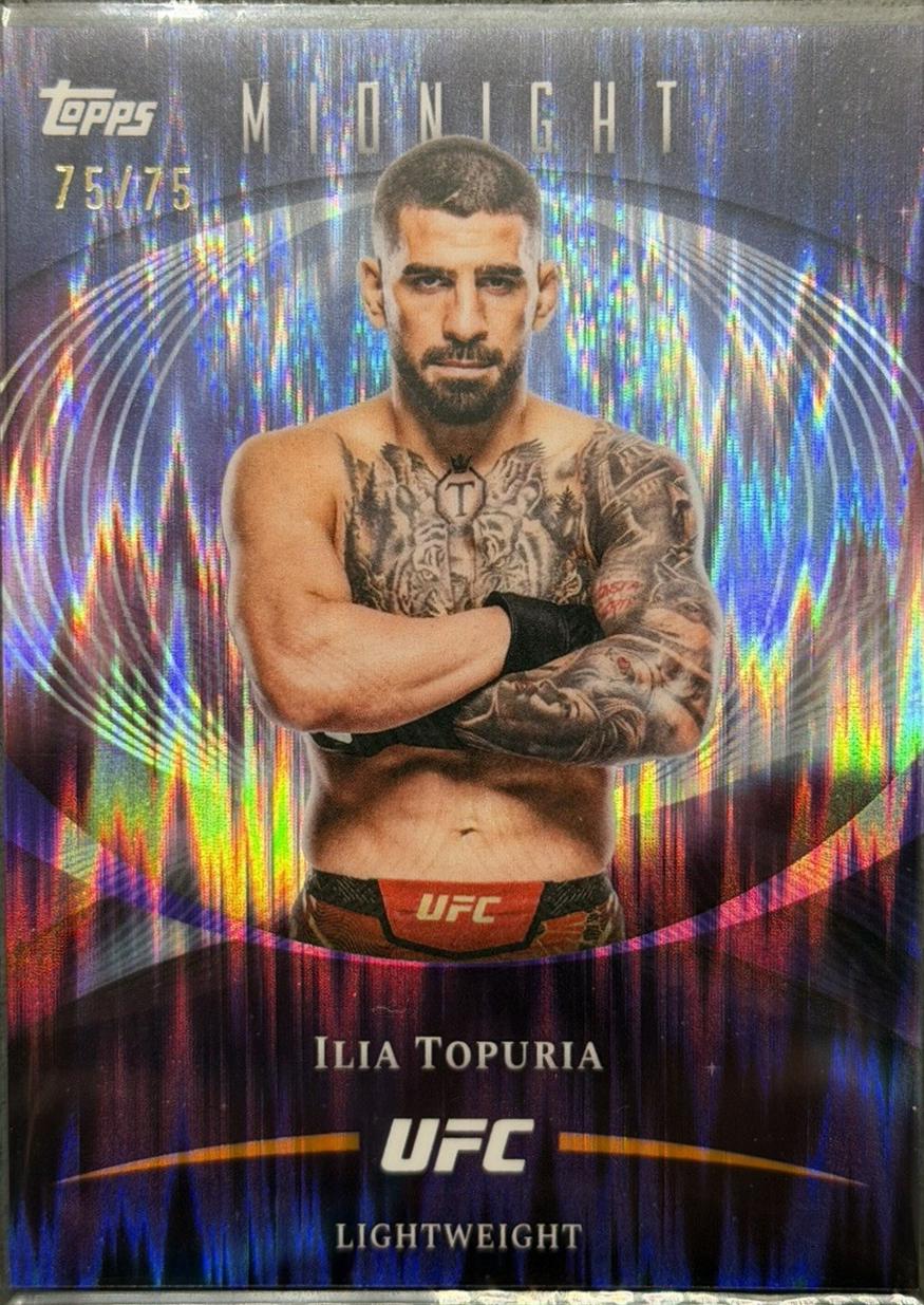 Ilia Topuria 2026 Topps Midnight UFC Base #1 Dusk
