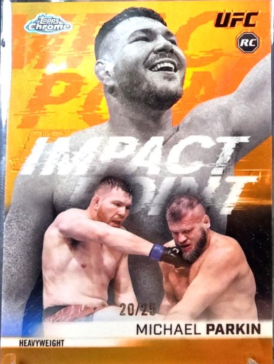 Michael Parkin 2026 Topps Chrome UFC Impact Point #IP-20 Orange Refractor