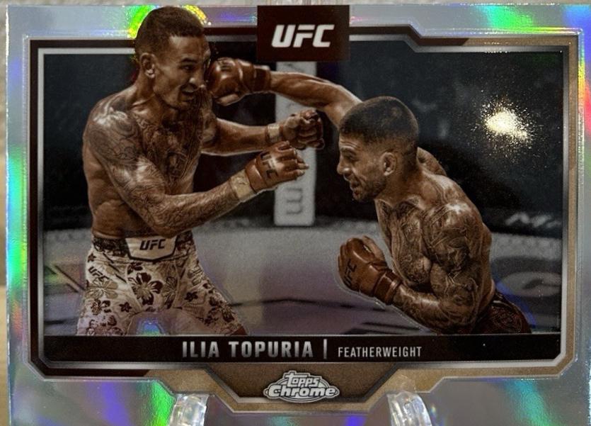Ilia Topuria 2025 Topps Chrome UFC Base #43 Sepia Refractor
