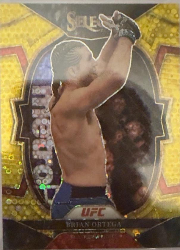 Brian Ortega 2022 Panini Select UFC Octagonside #255 Gold Disco