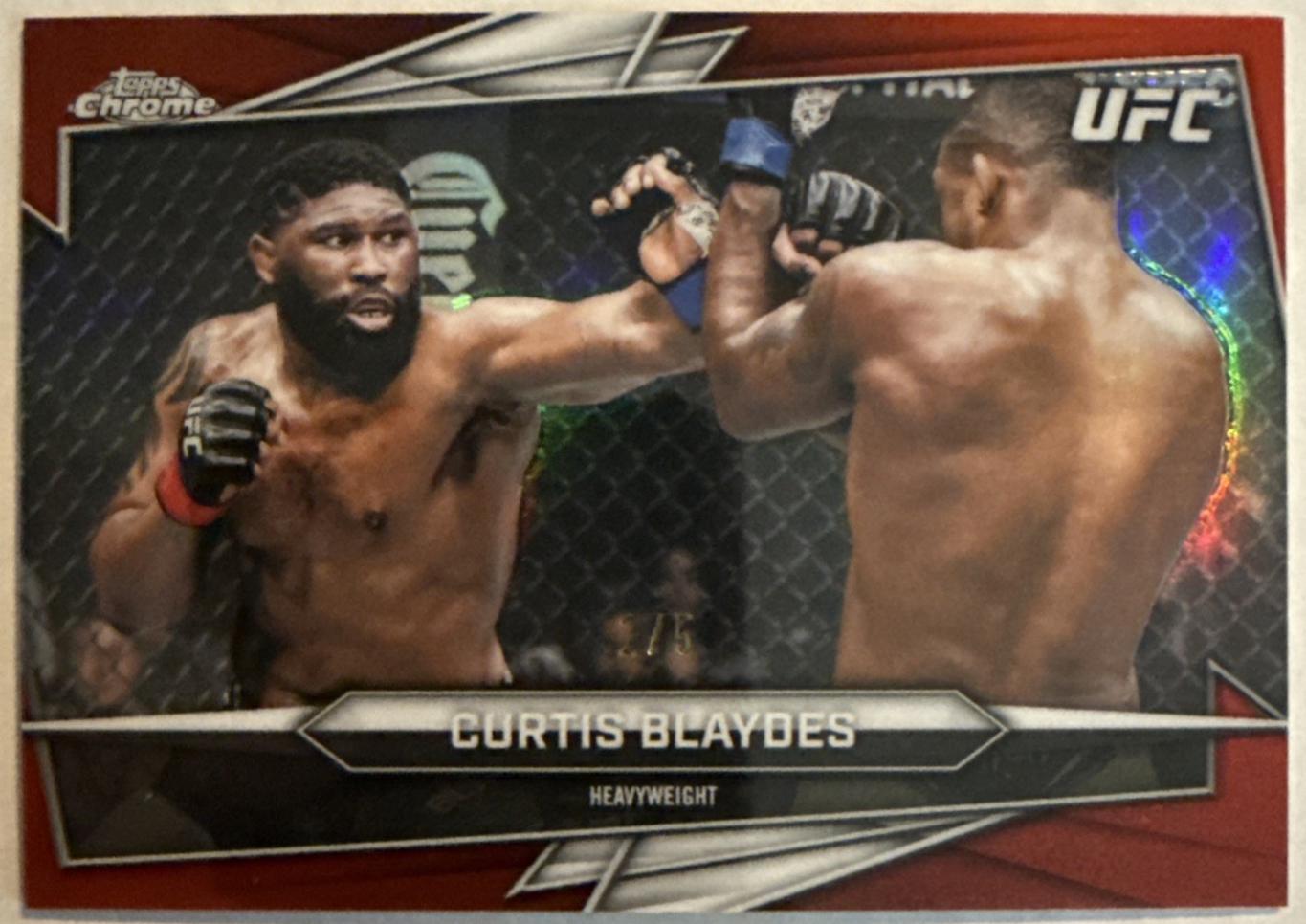 Curtis Blaydes 2026 Topps Chrome UFC Base #96 Orange Ray Wave Refractor