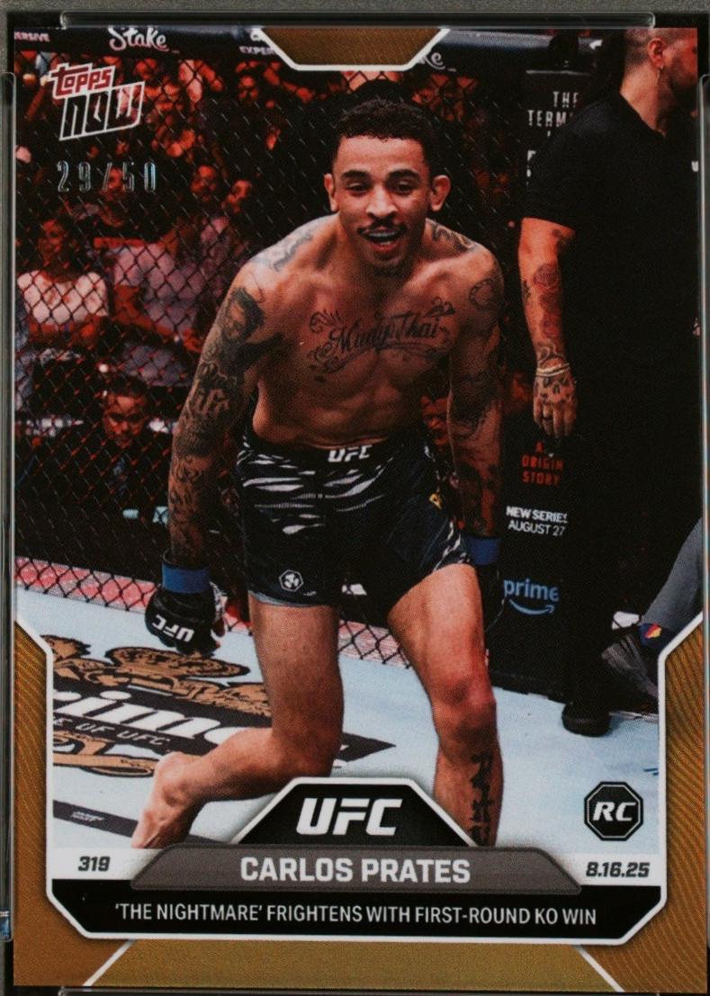 Carlos Prates Topps Now UFC Base #26 Gold Foil