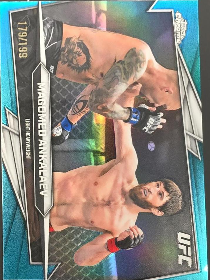 Magomed Ankalaev 2026 Topps Chrome UFC Base #60 Aqua Refractor