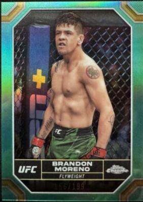 Brandon Moreno 2024 Topps Chrome UFC Base #30 Aqua Refractor