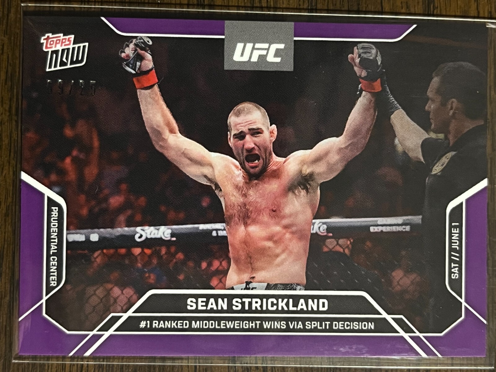 Sean Strickland Topps Now UFC Base #7 Purple