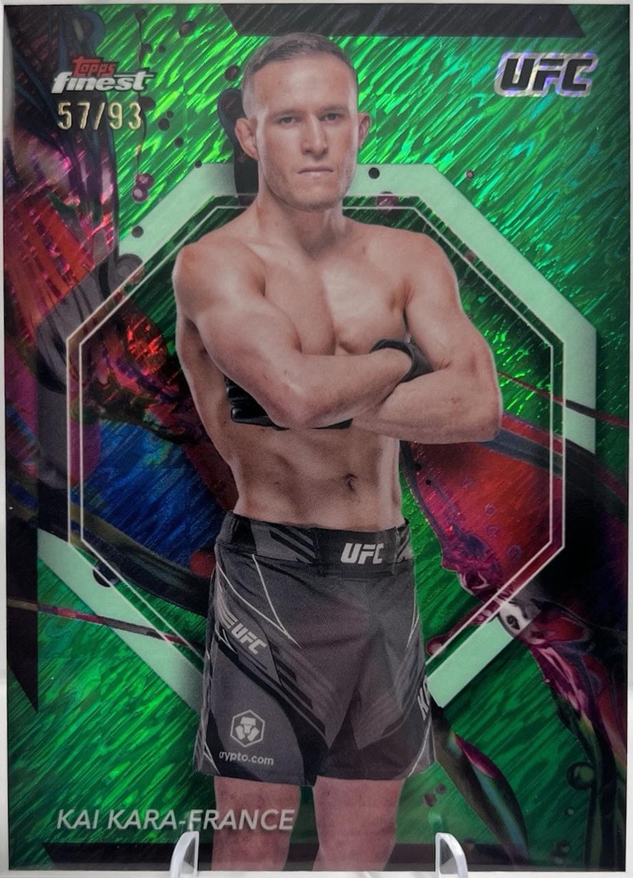 Kai Kara-France 2024 Topps Finest UFC Base Common #50 Green Shimmer Refractor