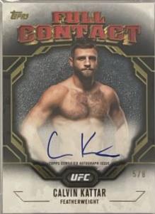 Calvin Kattar 2024 Topps Knockout UFC Full Contact Autographs #FCA-CKR Gold