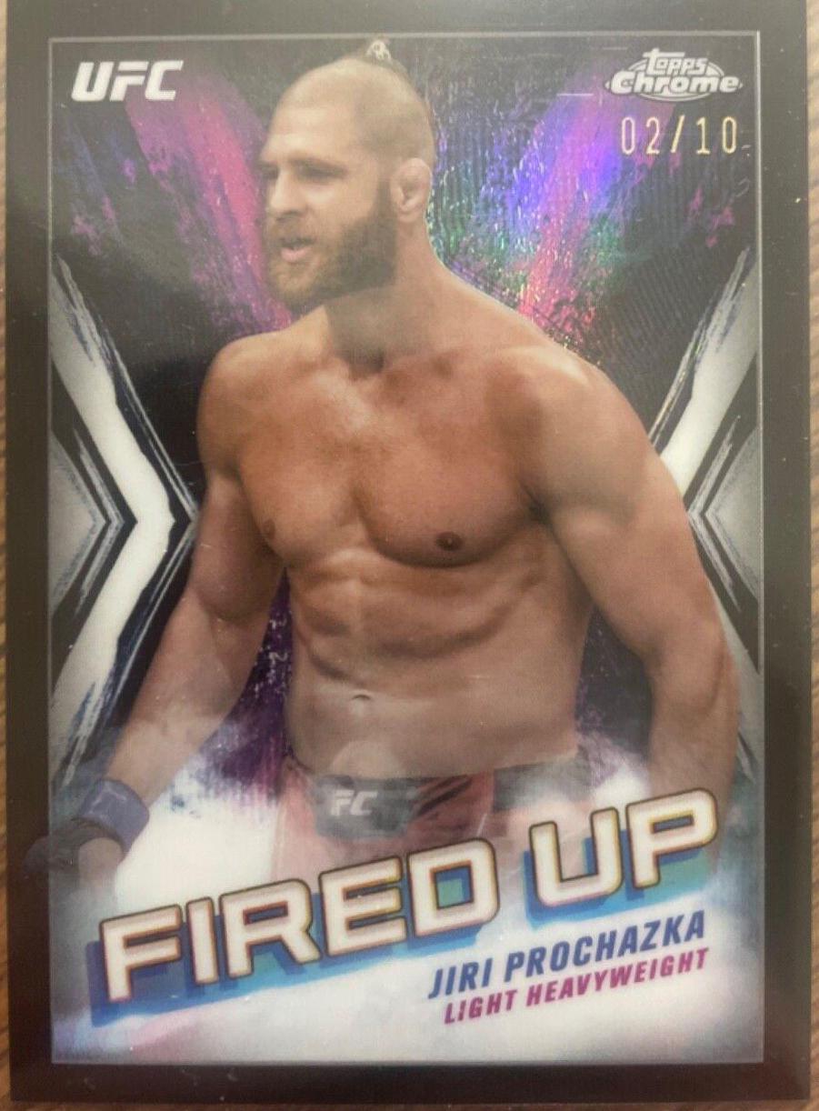Jiri Prochazka 2024 Topps Chrome UFC Fired Up #FDP-9 Black Refractor