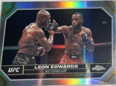 Leon Edwards 2024 Topps Chrome UFC Base #115 Refractor