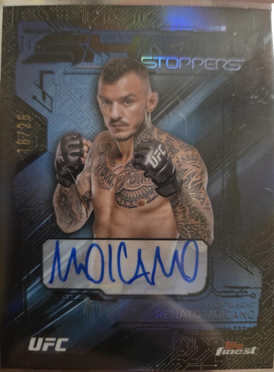 Renato Moicano 2025 Topps Finest UFC Showstopper Autographs #SSA-RM Black Refractor