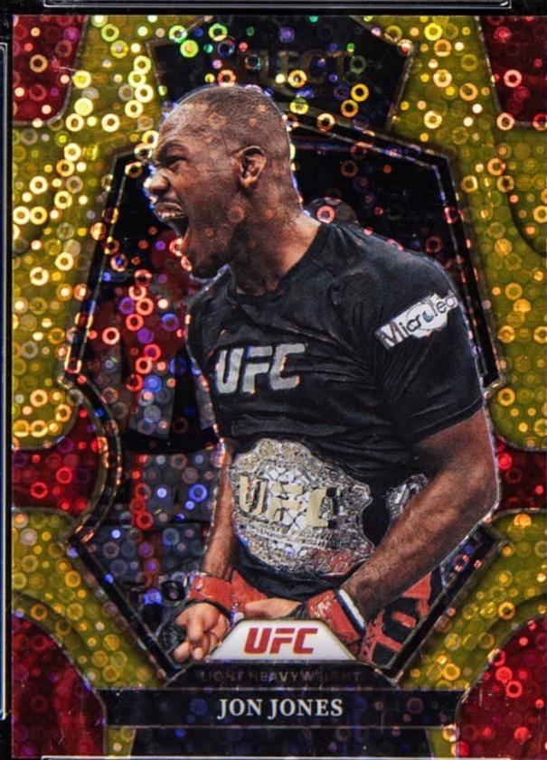 Jon Jones 2023 Panini Select UFC Premier Level #154 Gold Disco