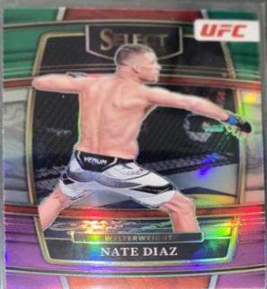 Nate Diaz 2022 Panini Select UFC Concourse #54 Green and Purple