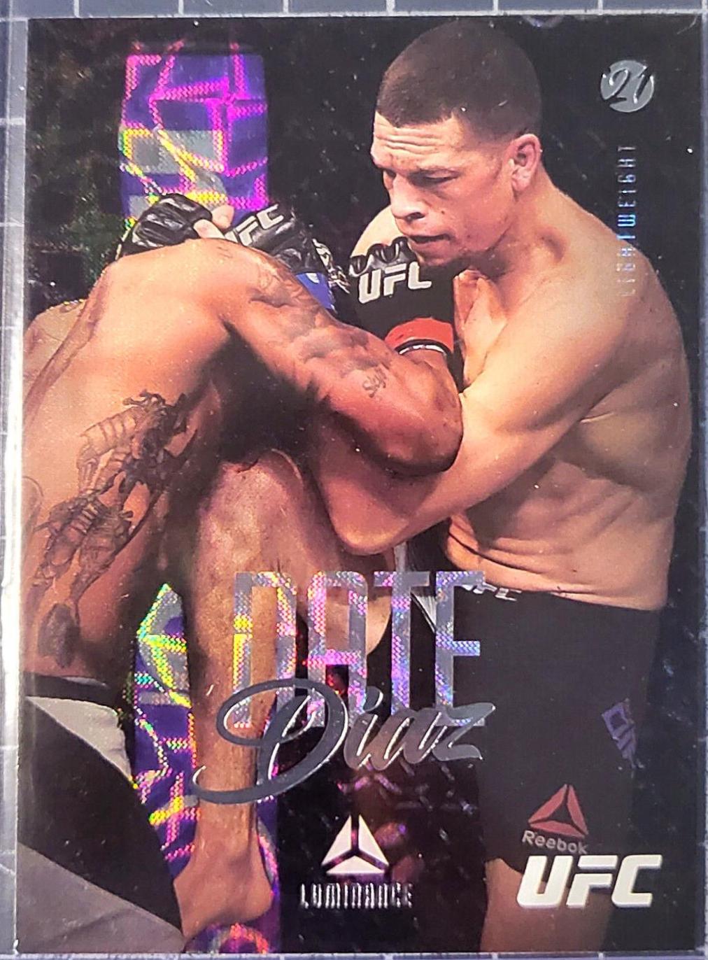 Nate Diaz 2021 Panini Chronicles UFC Base Luminance #51 Asia