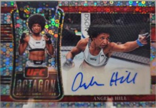 Angela Hill 2022 Panini Select UFC Octagon Action Signatures #36 Disco