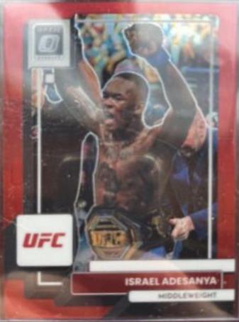 Israel Adesanya 2023 Panini Donruss Optic UFC Base #73 Red