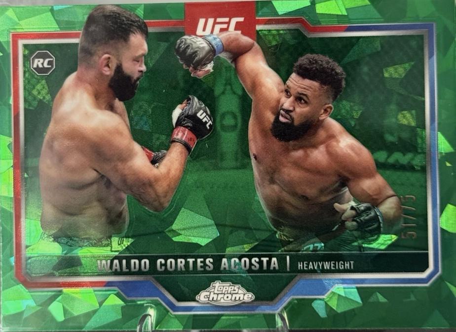 Waldo Cortes Acosta 2025 Topps Chrome Sapphire UFC Base Sapphire #19 Green Sapphire