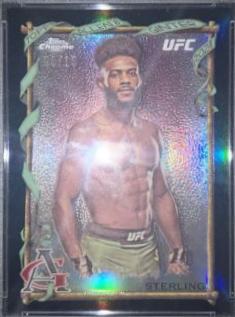 Aljamain Sterling 2024 Topps Chrome UFC Allen & Ginter #AAG-5 Black Refractor